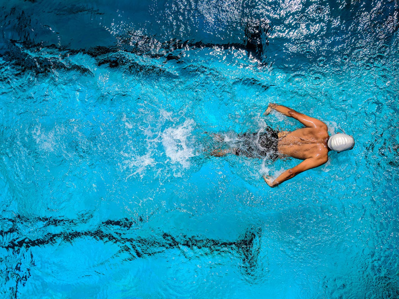 A swimmer doing butterfly